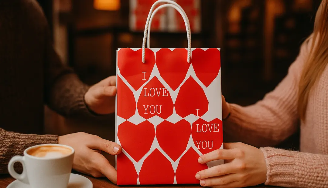 خرید ساک دستی کادویی طرح عاشقانه