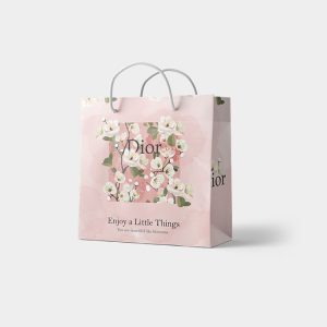 ساک دستی هدیه سایز 23x23x10 طرح Dior (پک‌های 12 عددی)