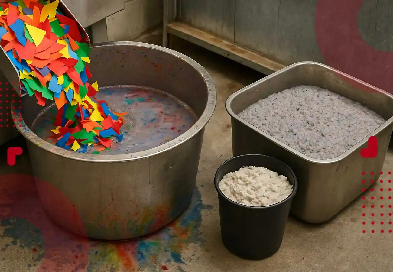 تصویر مربوط به بازیافت کاغذ رنگی و مشکلات بازیافت کاغذ رنگی