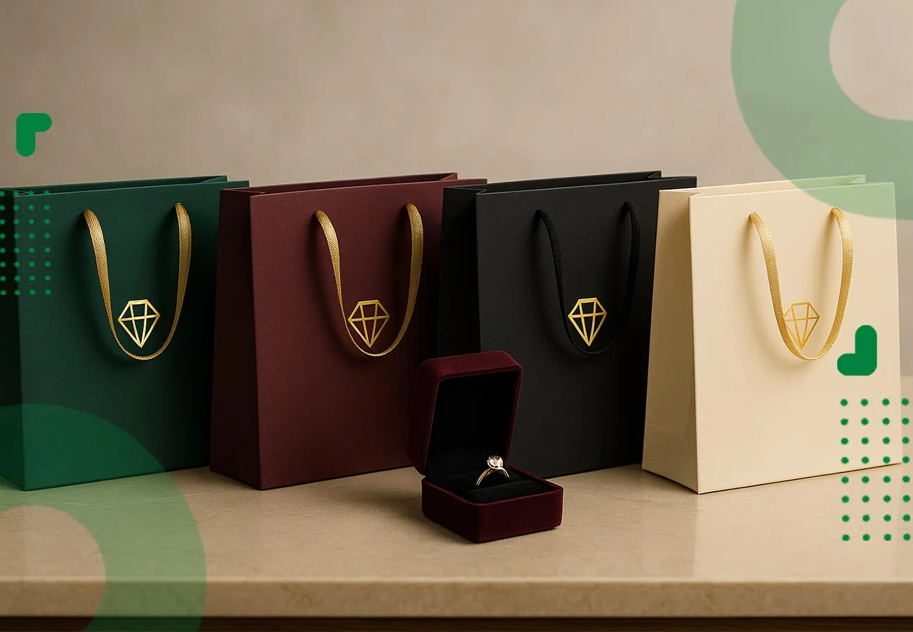 بگ شاپ ها در رنگ های مختلف- چاپ ساک دستی مخصوص جواهرفروشی