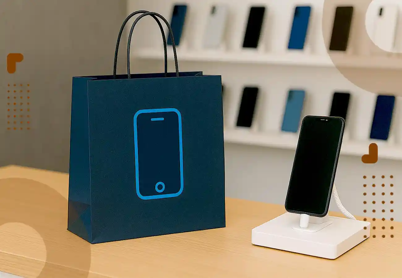 شاپینگ بگ برای موبایل فروشی