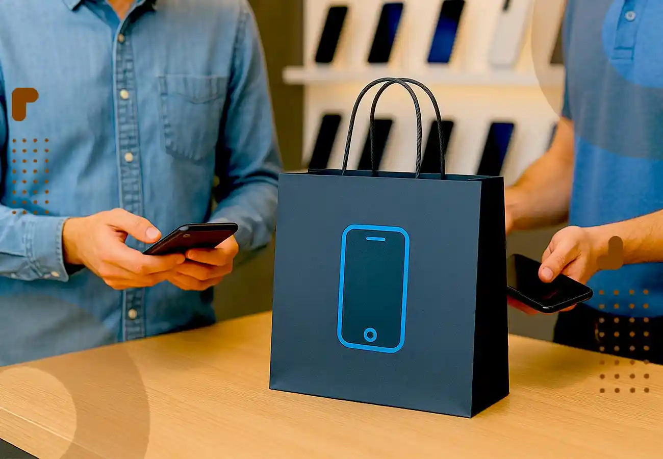 شاپینگ بگ برای موبایل فروشی