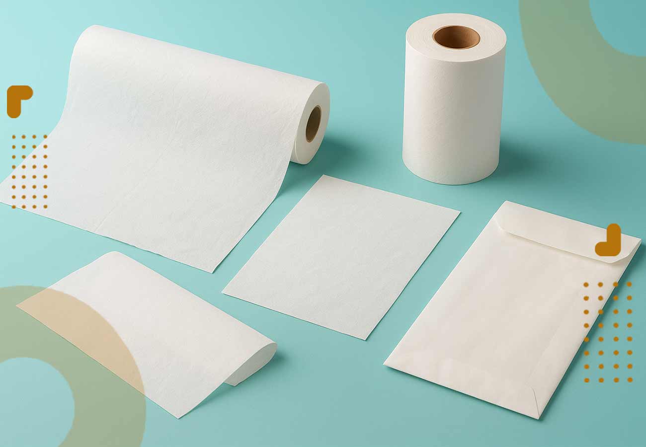 انواع کاغذ پزشکی : چند مدل از کاغذهای پزشکی برای نشان دادن کاربردهای مختلف آن.