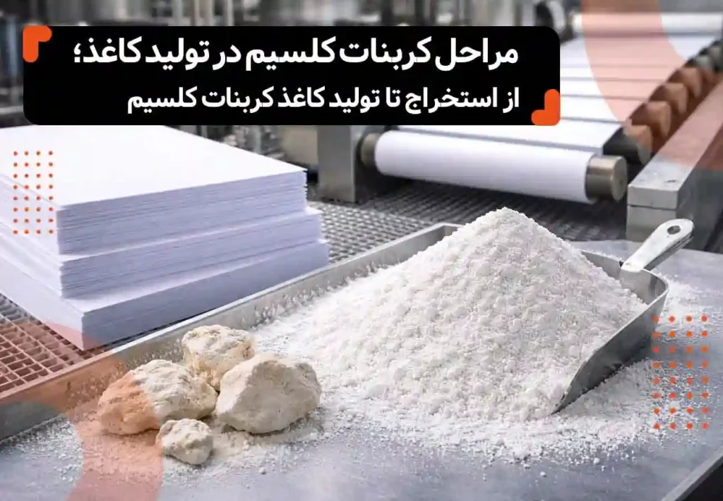 مراحل کربنات کلسیم در تولید کاغذ؛ از استخراج تا تولید کاغذ کربنات کلسیم